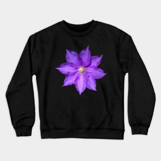 Purple Clematis Flower Crewneck Sweatshirt